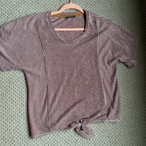 Red white striped soft top